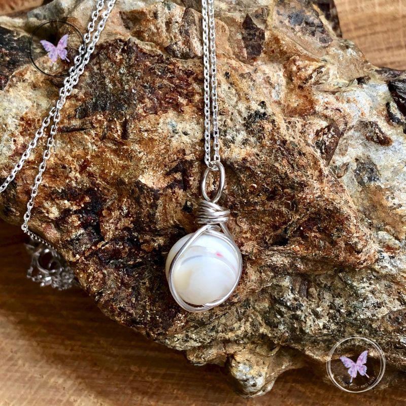 Mother Of Pearl Wire Wrapped Pendant